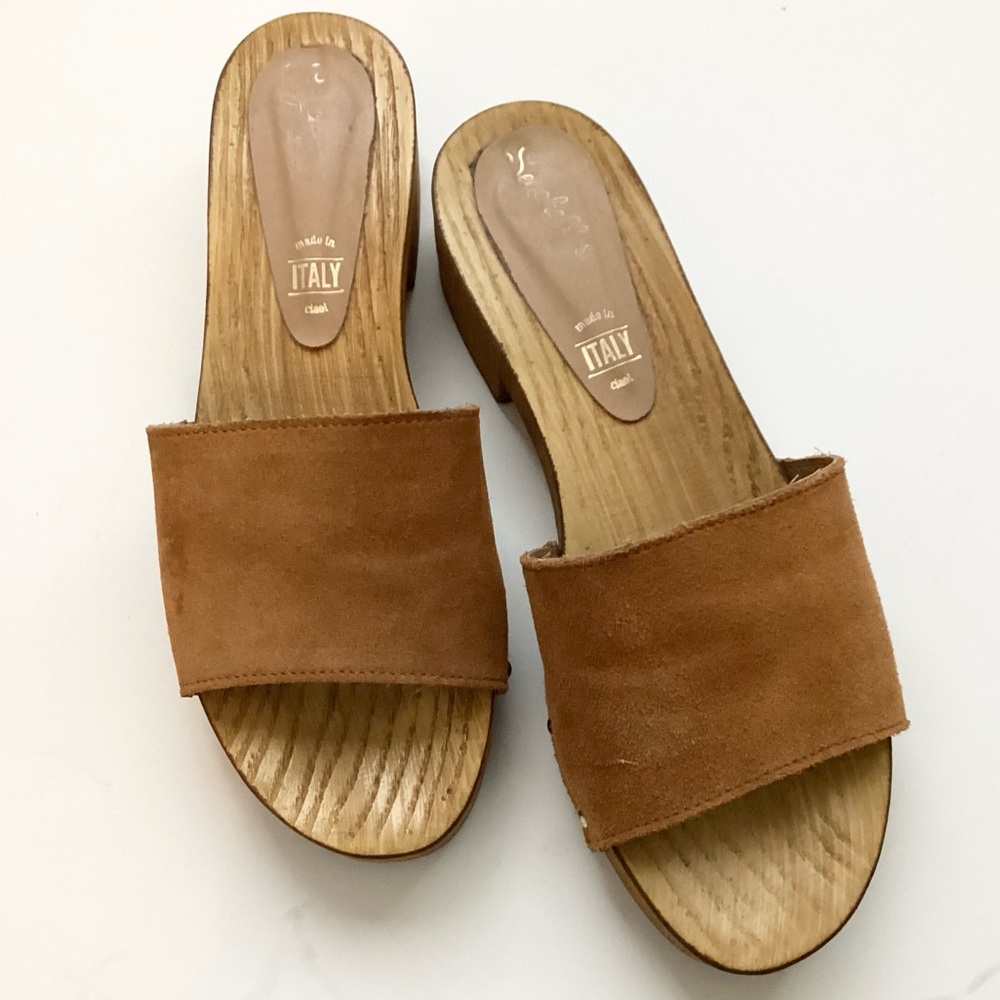 Seychelles Good Spirits Heeled Slip On Clogs - Made in Italy - Chestnut - 8.5